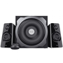 Trust Tytan 19019 - Altavoces 2.1 con Subwoofer de Madera, 120W Potencia Pico (60W RMS), Mando a Distancia Cableado, para PC, Laptop, TV, Música, Películas y Juegos
